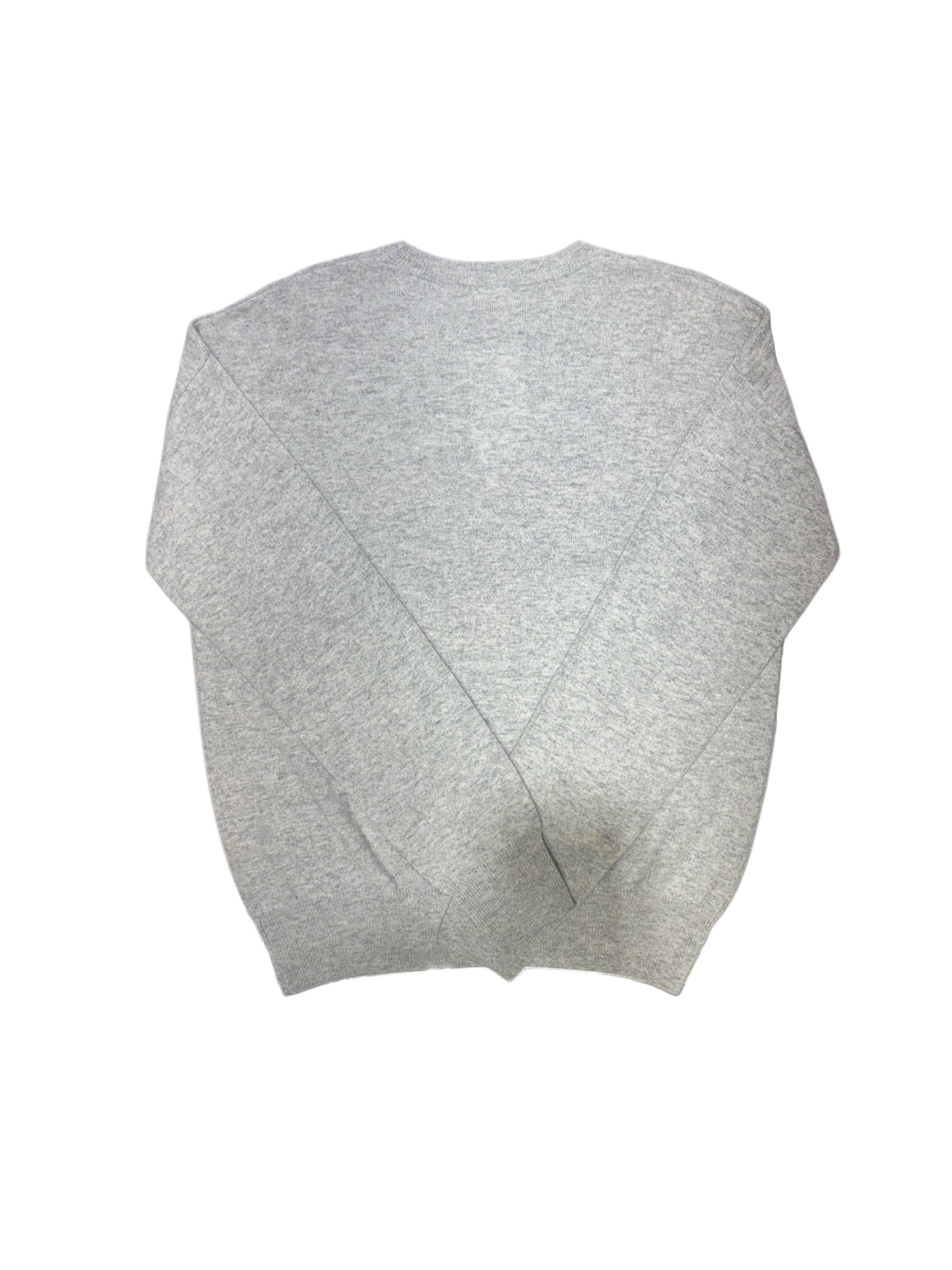 Gray knitted crop top on a white background