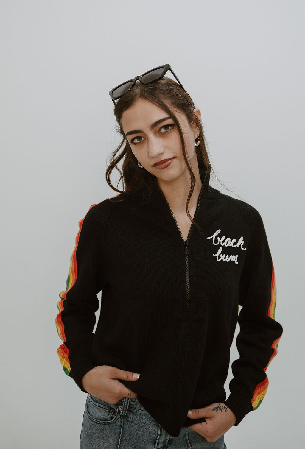 Black Beach Bum 1/2 Zip