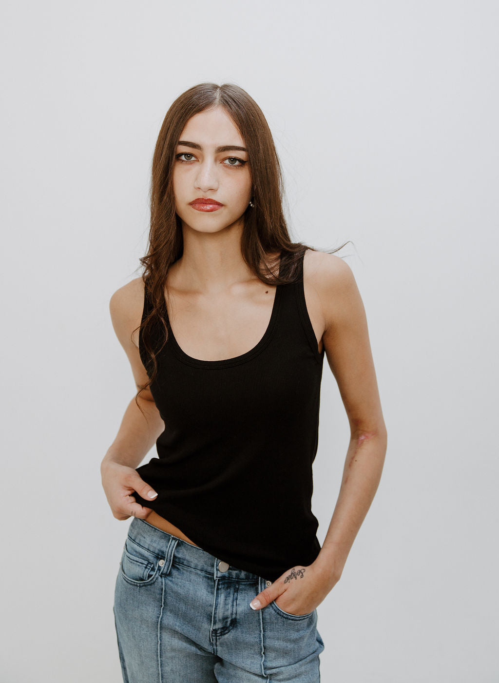 Fitted Crop Shell Tank