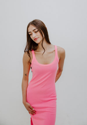Midi Tank Dress With Slits