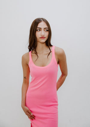 Midi Tank Dress With Slits