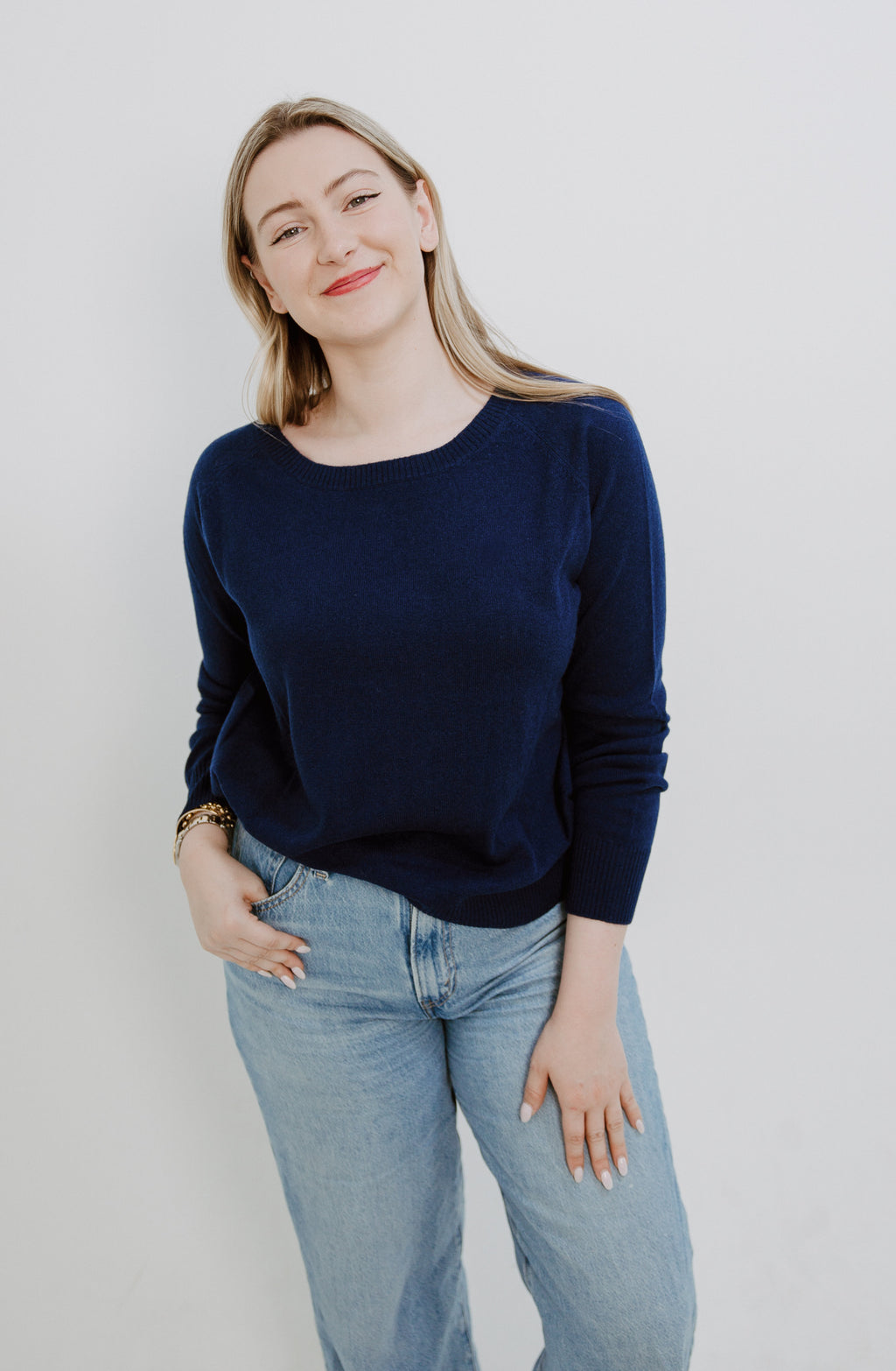 Classic Style Bee Stripe Cashmere Sweater