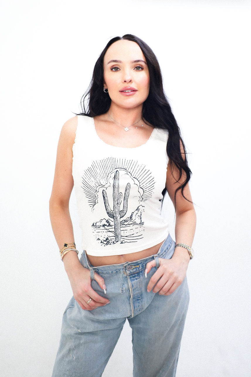 Cactus Vintage Lace Tee