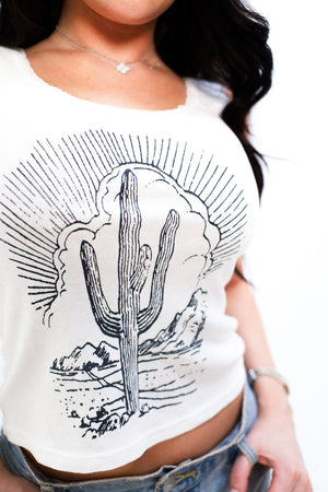 Cactus Vintage Lace Tee