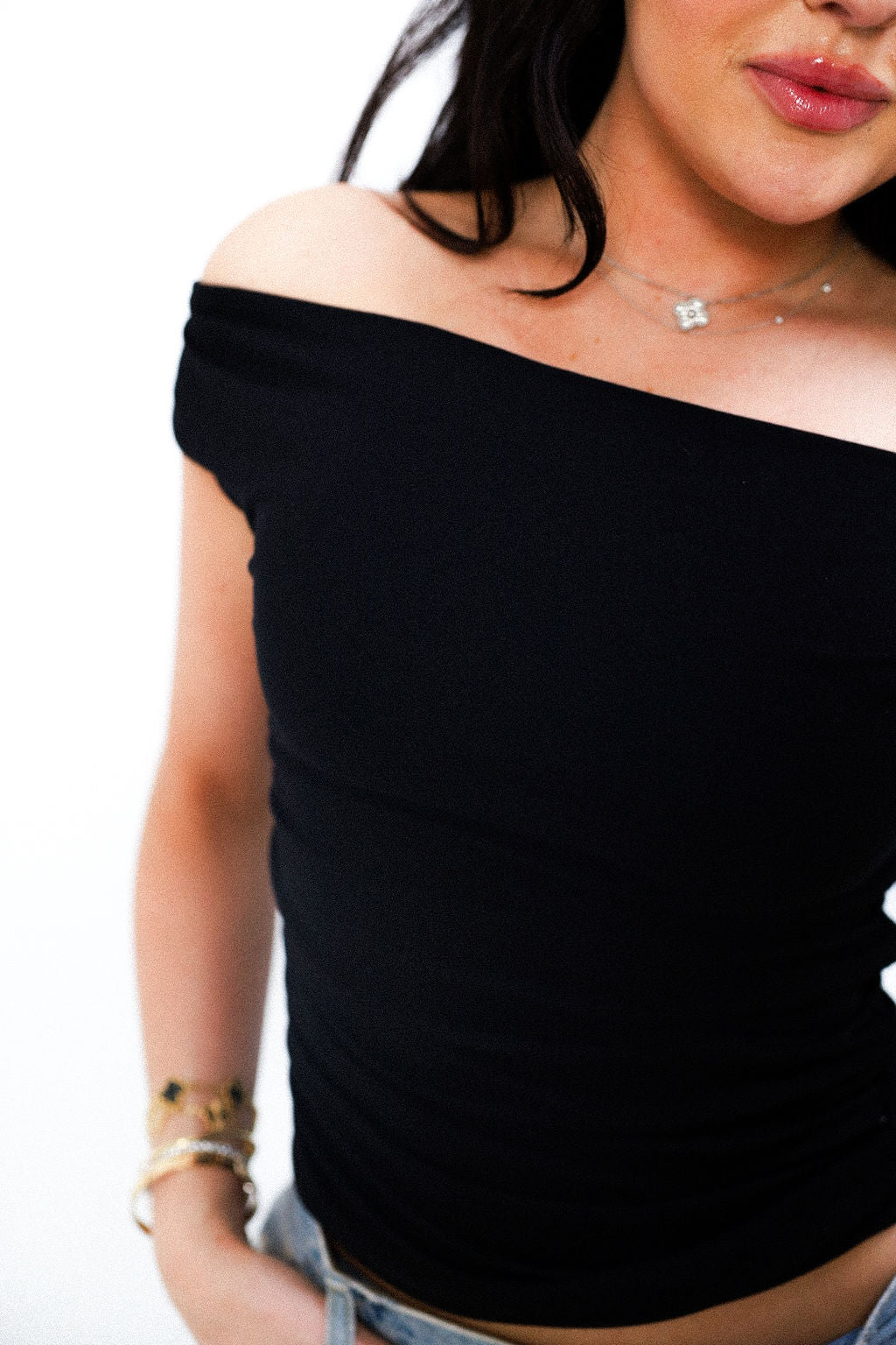 Twist Off The Shoulder Top