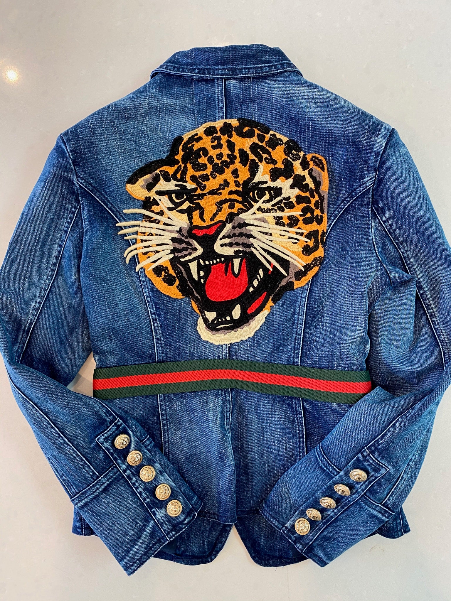 Fierce Military Denim Blazer