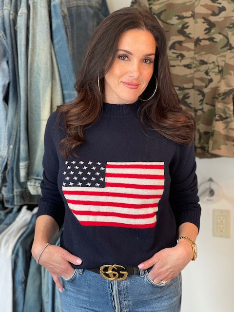 The Patriot Navy Cashmere Sweater