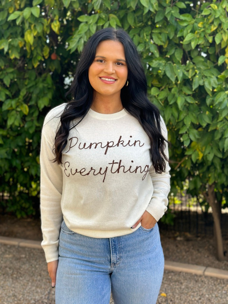 Pumpkin Everything Cashmere Sweater